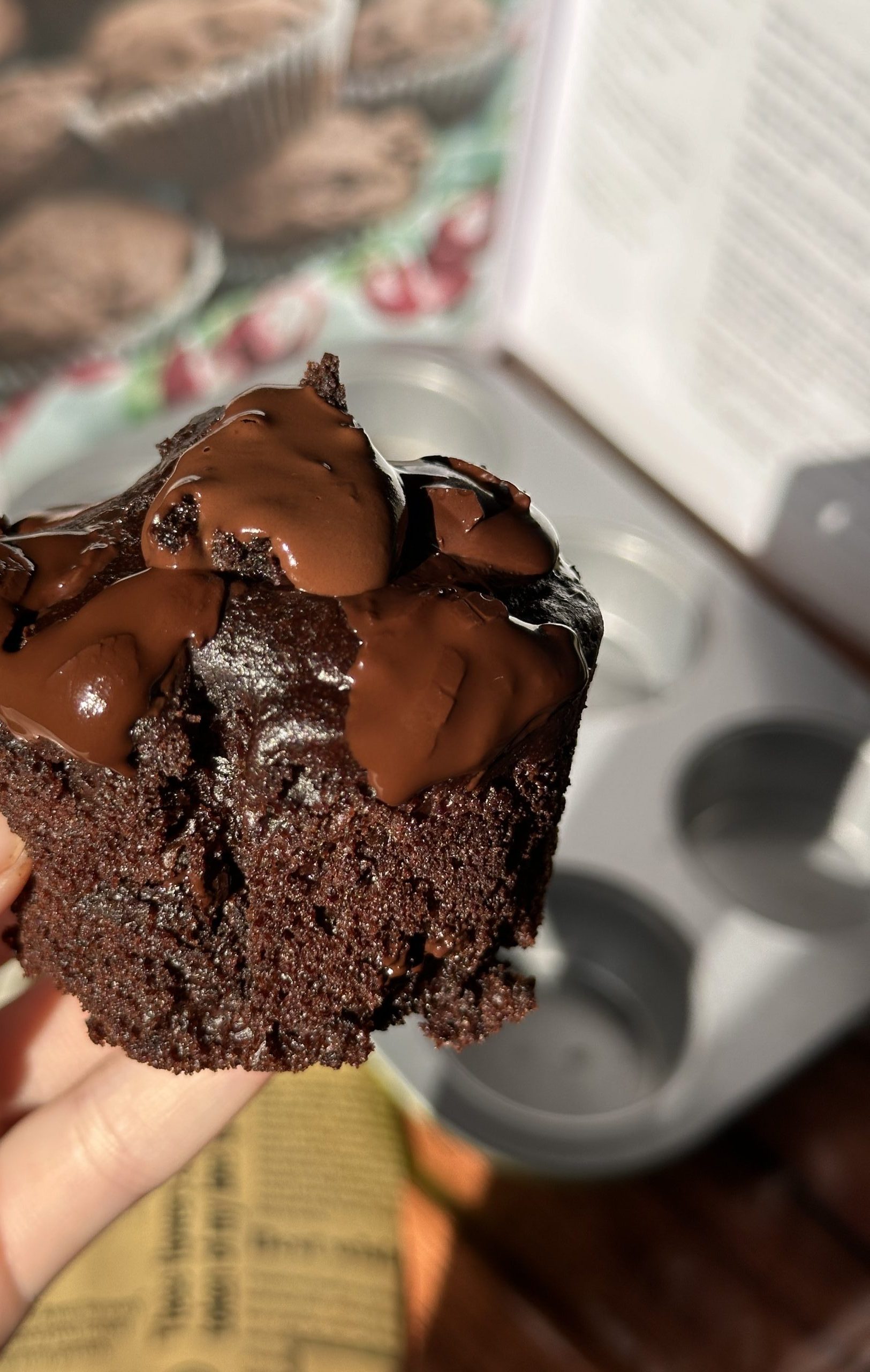 Vegan Double Chocolate Muffin