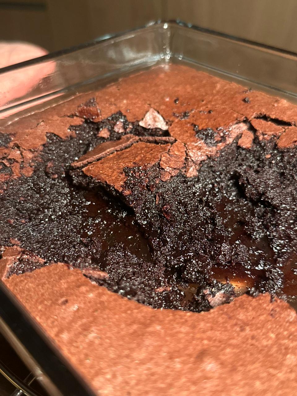 Molten Brownie Pudding