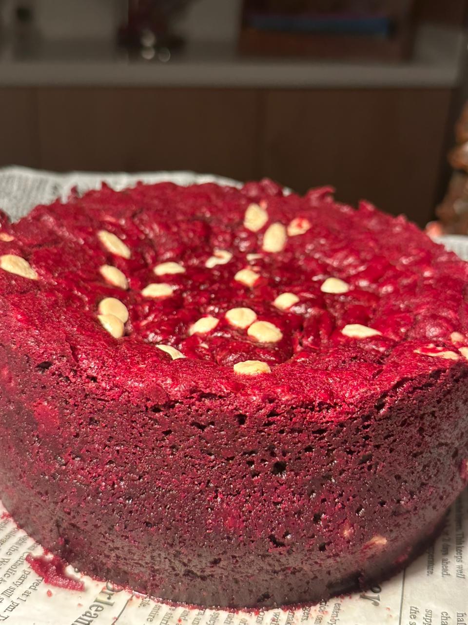 Red Velvet Molten Cookie Pie