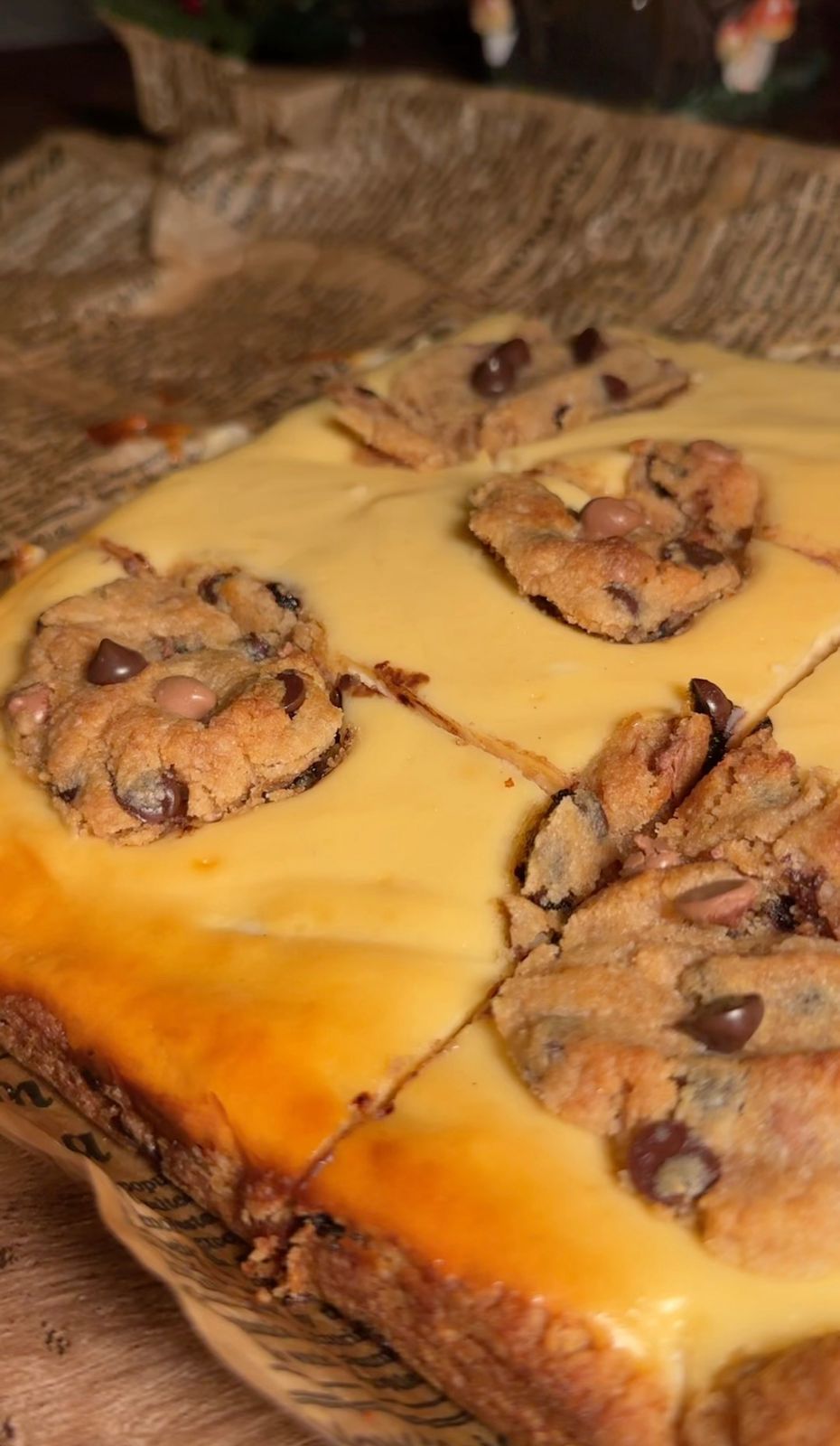 Protein Chocolate Chip Milk & Cream Cookie Bars (No Sugar)