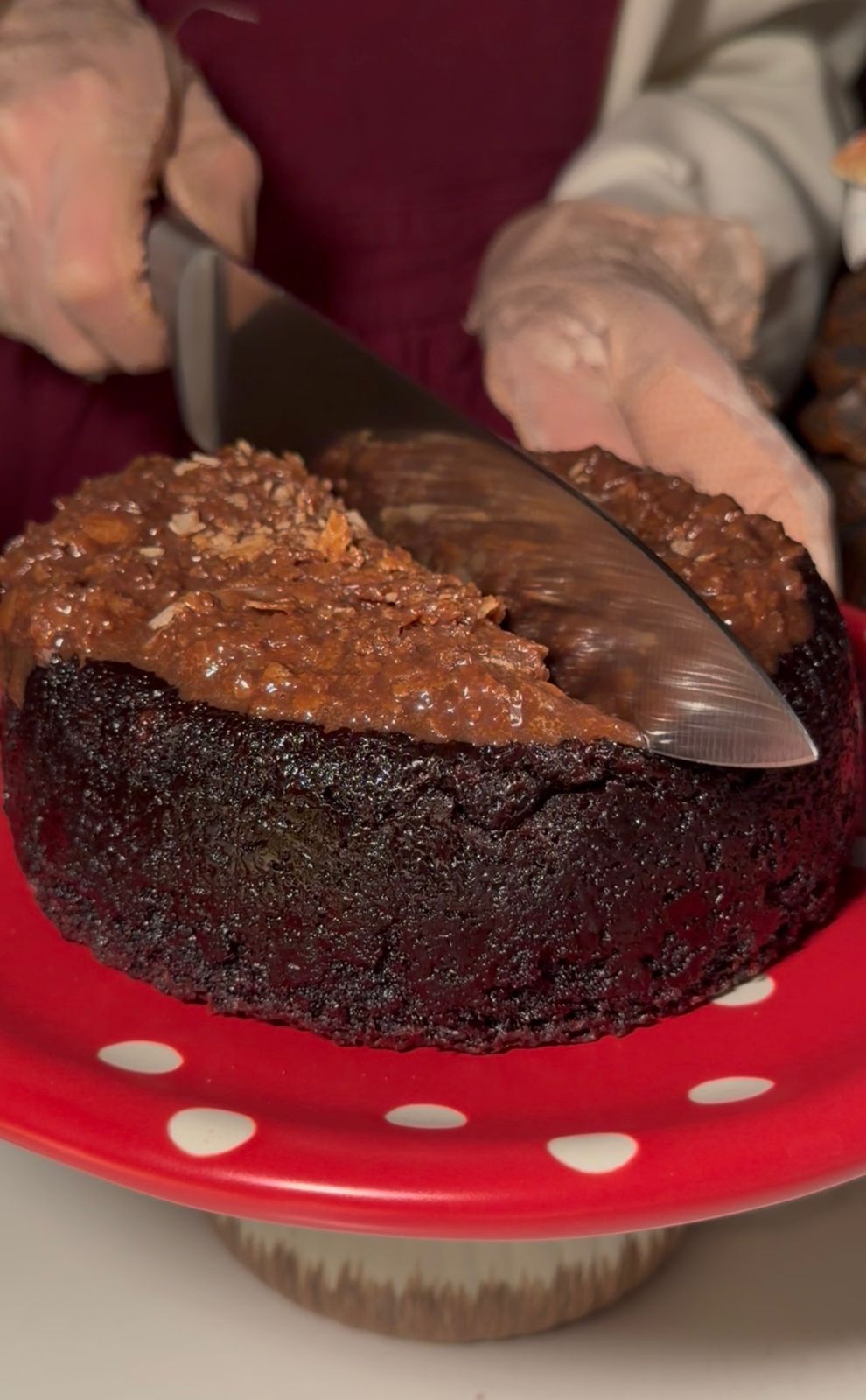 Fudgy Chocolate Crunch Cake