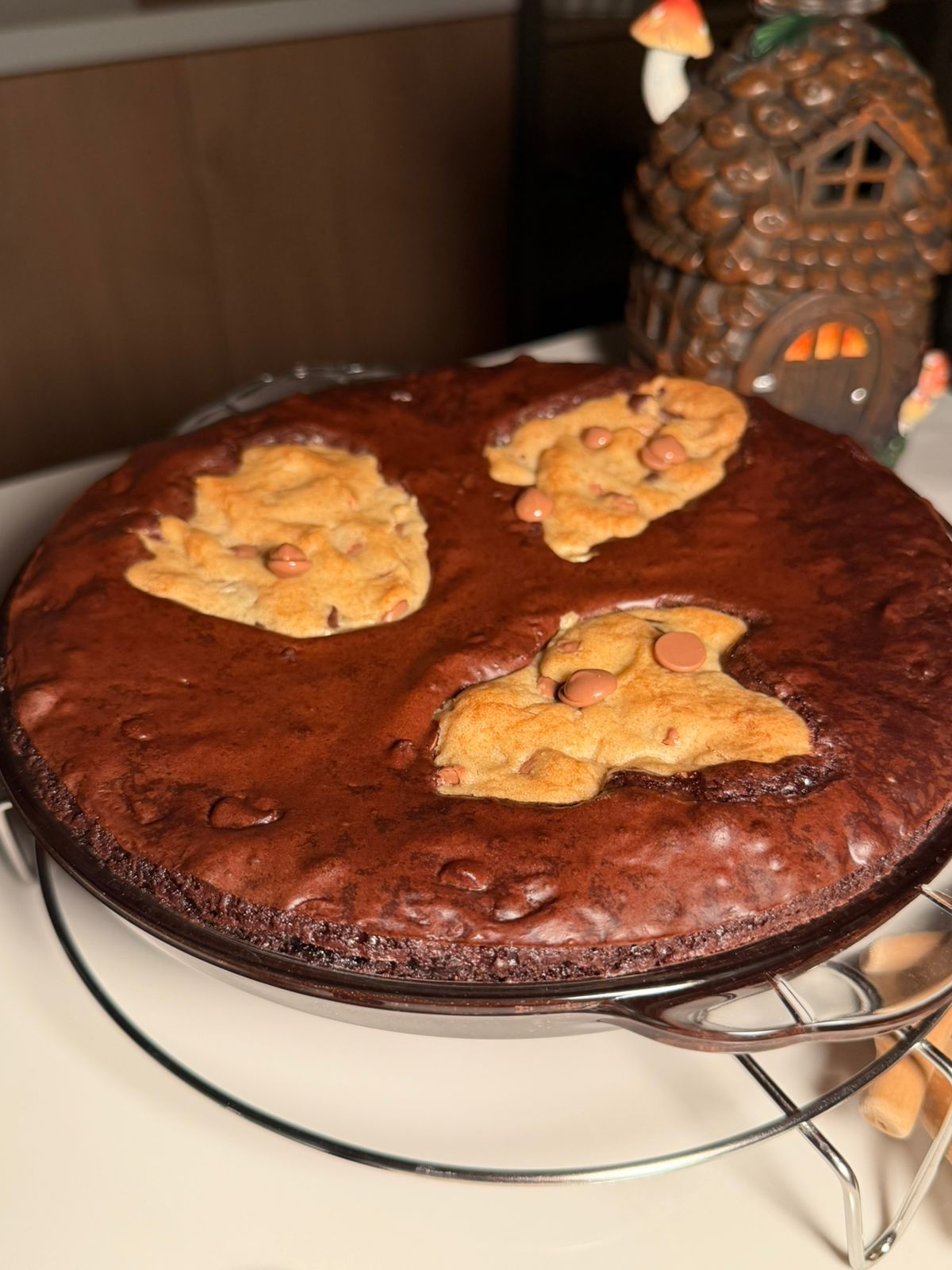 Brownie Cookie Scoop Cake