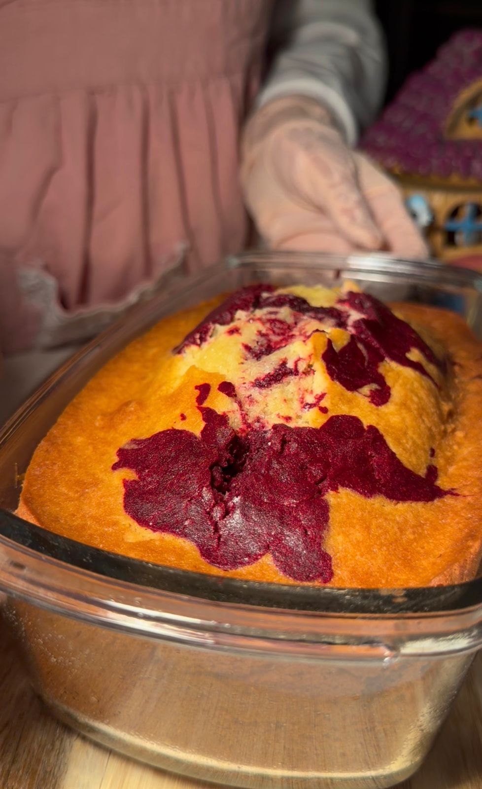 Red Velvet Cream Cheese Marble Loaf Cake