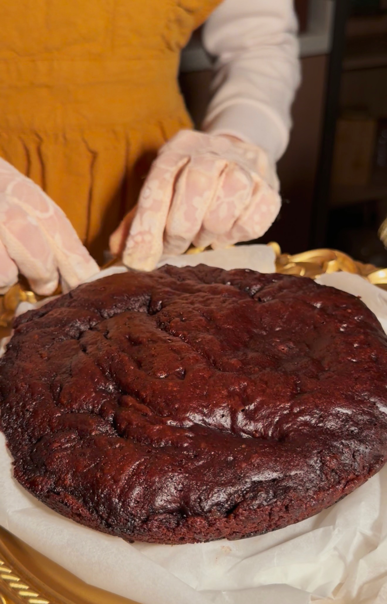 No-Oven Caramelized Banana Chocolate Cake